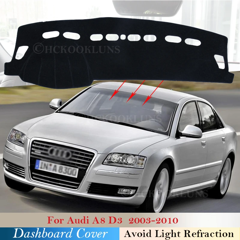 

Dashboard Cover Protective Pad for Audi A8 D3 2003~2010 4E Car Accessories Dash Board Sunshade Anti-UV Carpet S-line 2007 2008