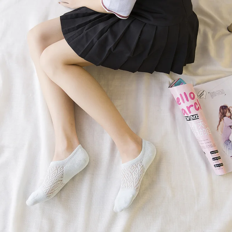 1 пара носков короткие женские носки башмачки корейские модные хлопковые мягкие