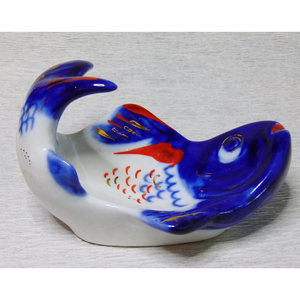 Пепельница в виде рыбки 6 4 см. . Ломоносовский фарфоровый завод 1970 е гг. Ск. В.А.