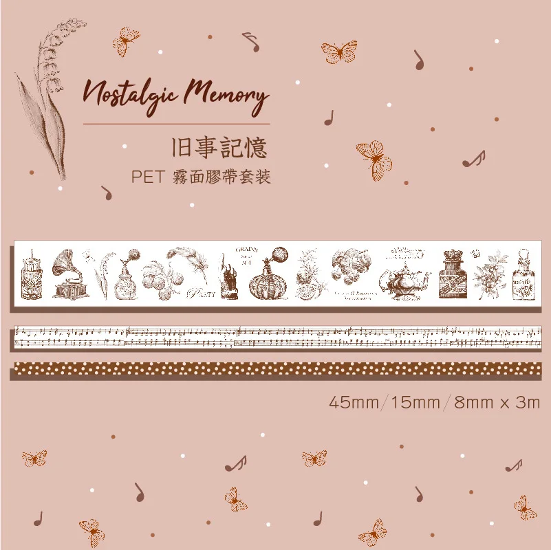 

3pcs/1lot Washi Masking Tapes Sunset series Decorative Adhesive Scrapbooking DIY Paper Japanese Stickers 3M