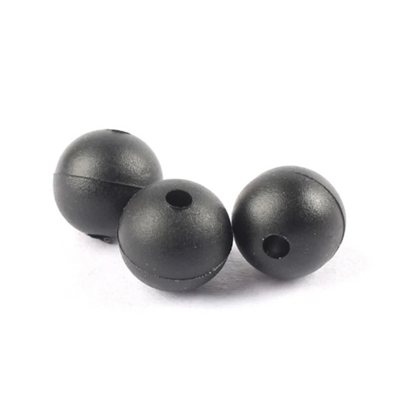 

50 Pcs/Bag 8mm 2mm Round Soft Rubber Beads Carp Fishing Beans Rig Accessories