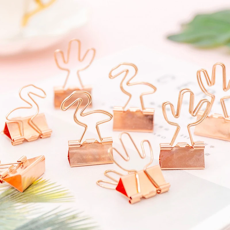 

60 шт./упак. новые заколки из розового золота с длинным хвостом и ласточкиным хвостом, бумажные зажимы, тромбоны, поставка, материал для учителя, оптовая продажа