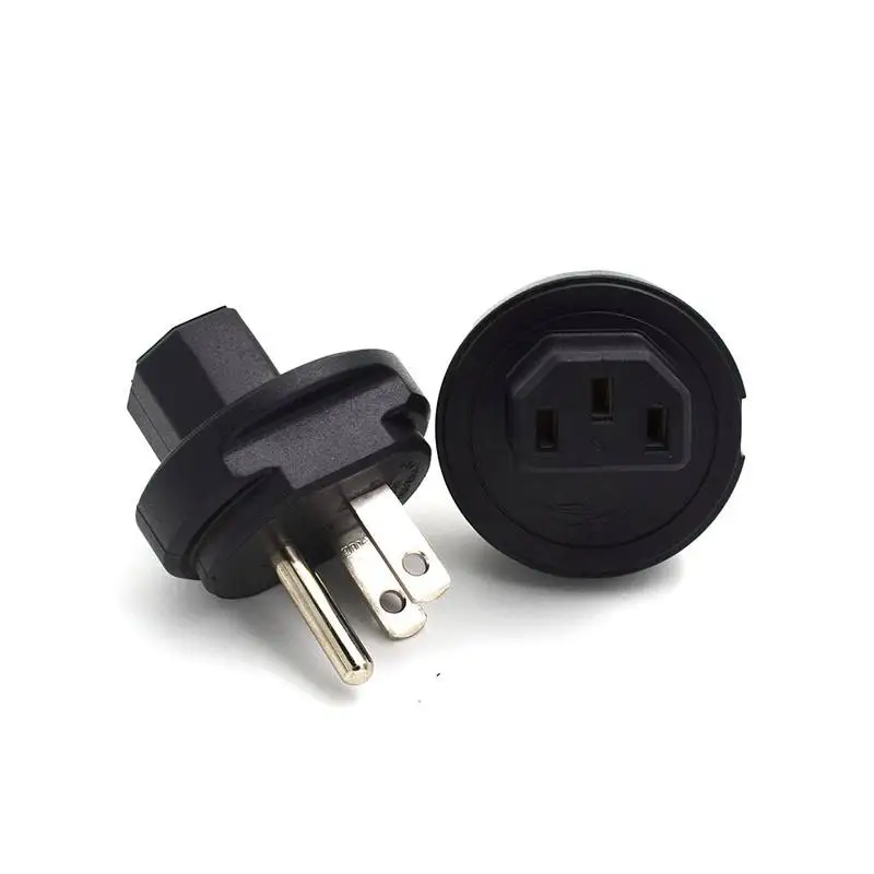 Wa-0181 Usa Power Adapter Us 3 Pin Male Plug Iec 320 C13 Socket Female Connector Iec320 To American Standard Pl | Электроника