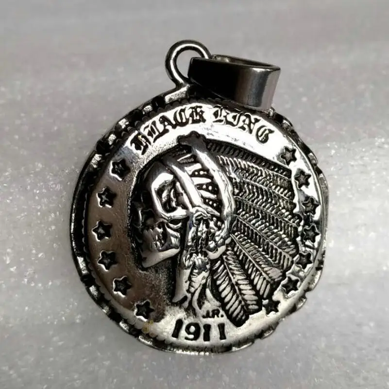 Мужской головной убор из титановой стали кулон нержавеющей индийский | Украшения