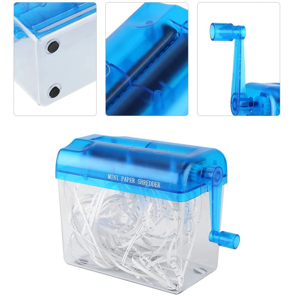 

Portable Mini Shredder Manual Paper Documents Cutting Tool for Home Office