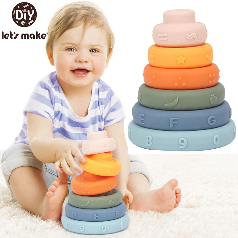 

6 шт., Детский конструктор из мягкого силикона