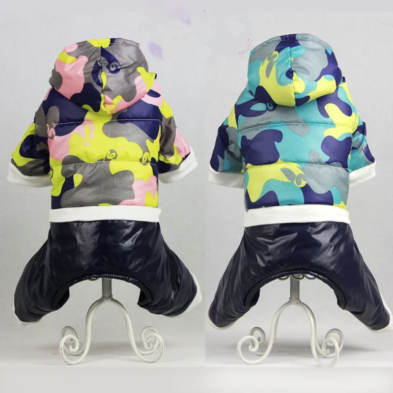 Камуфляжная одежда для собак зимний комбинезон куртка питомца костюм маленькой