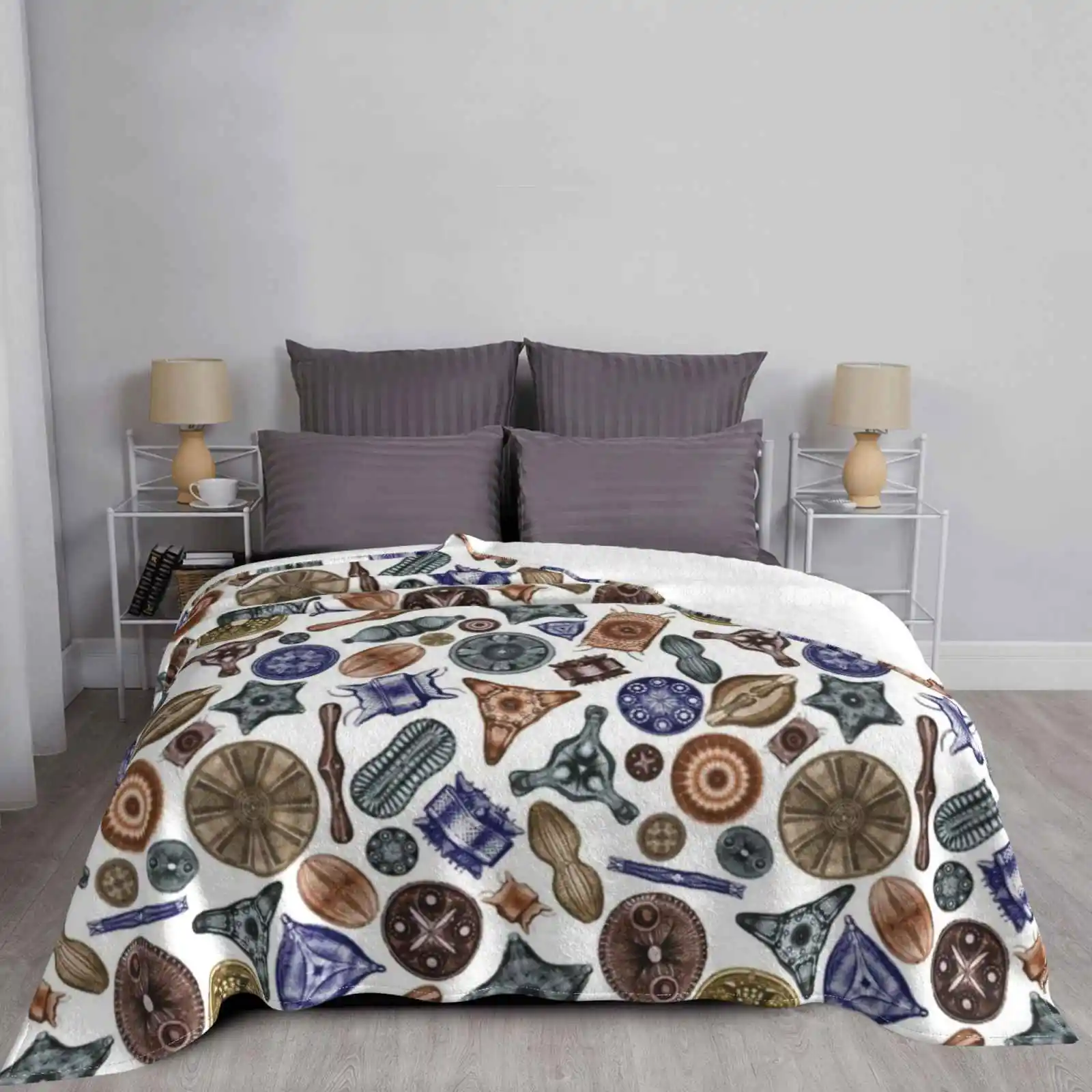 Мягкое одеяло с принтом осенние цвета низкая цена | Дом и сад