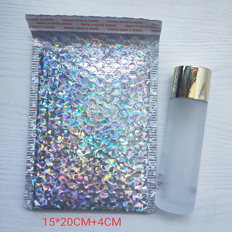 

Speedy Mailers Laser Silver Mailing Envelope Bags Waterproof Courier Bags Bubble Mailers Padded bubble Gift Packaging Bag