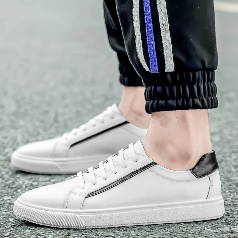 

Мужские летние кроссовки, простая повседневная обувь, модные удобные дышащие, плоская подошва, универсальные, белые