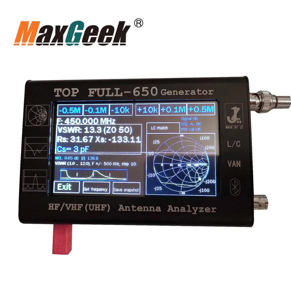 Векторный анализатор антенны Maxgeek 1 3 ГГц генератор сигналов HF VHF UHF ANT SWR