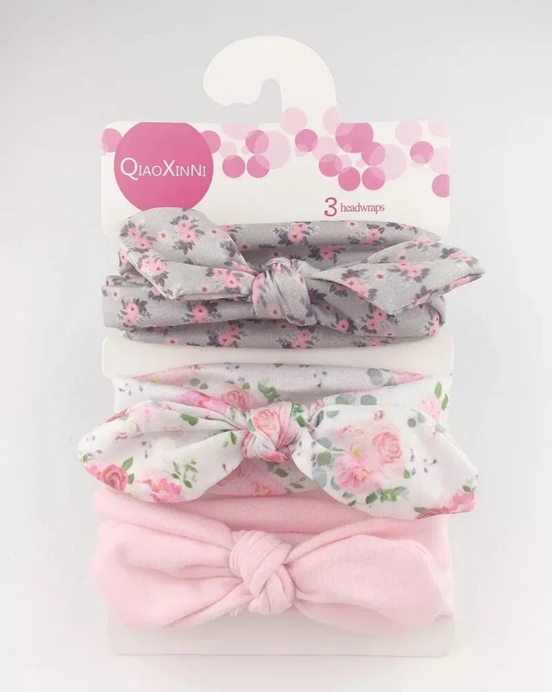 

3pcs/lot Baby Headbands Forwer Print Newborn Baby Turban Little Girl Headbands Elastic Hair Band For Baby Hair Accessories
