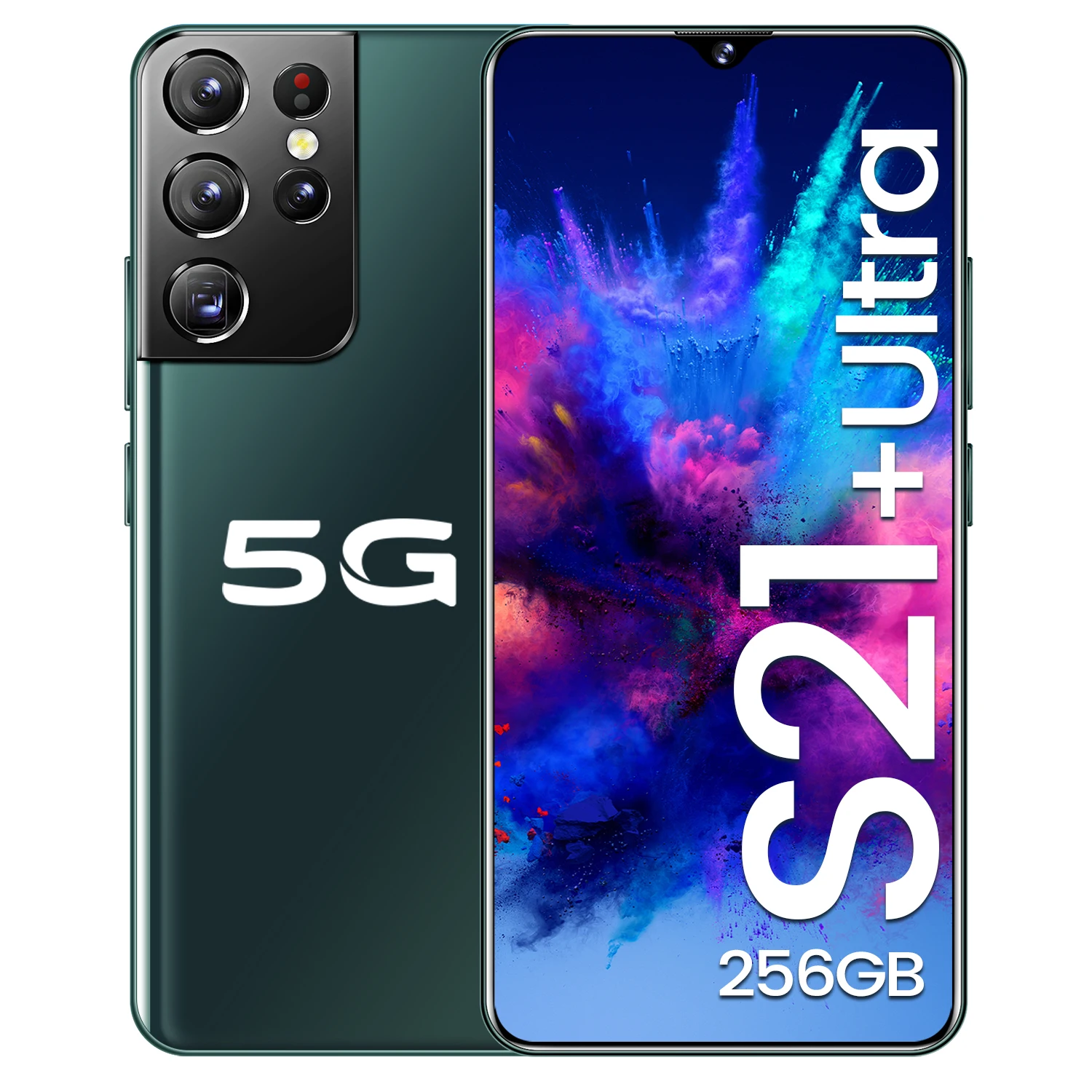 

2021 6.7inch Galxy S21+ Ultra 5G Global Version Smartphone Android 10 Cell Phones Unlocked 16MP+32MP 6800mAh MTK6889 8 GB 256 GB