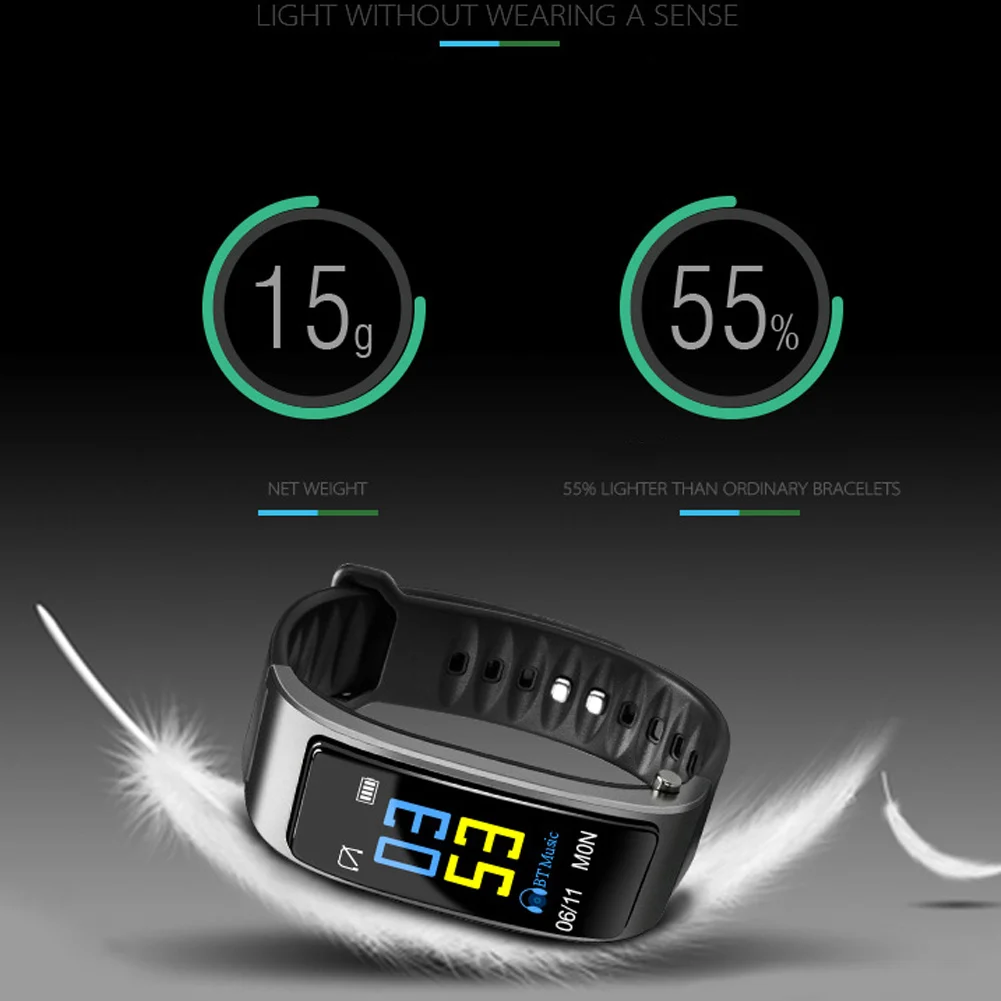 Умный браслет 2 в 1 с bluetooth-наушниками HeartRate Monitor водонепроницаемые часы TU-shop |