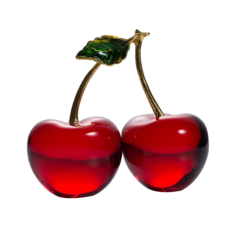 

Creative Red Crystal Cherry Home Desktop Decoration Ornaments Photography Props Ornaments