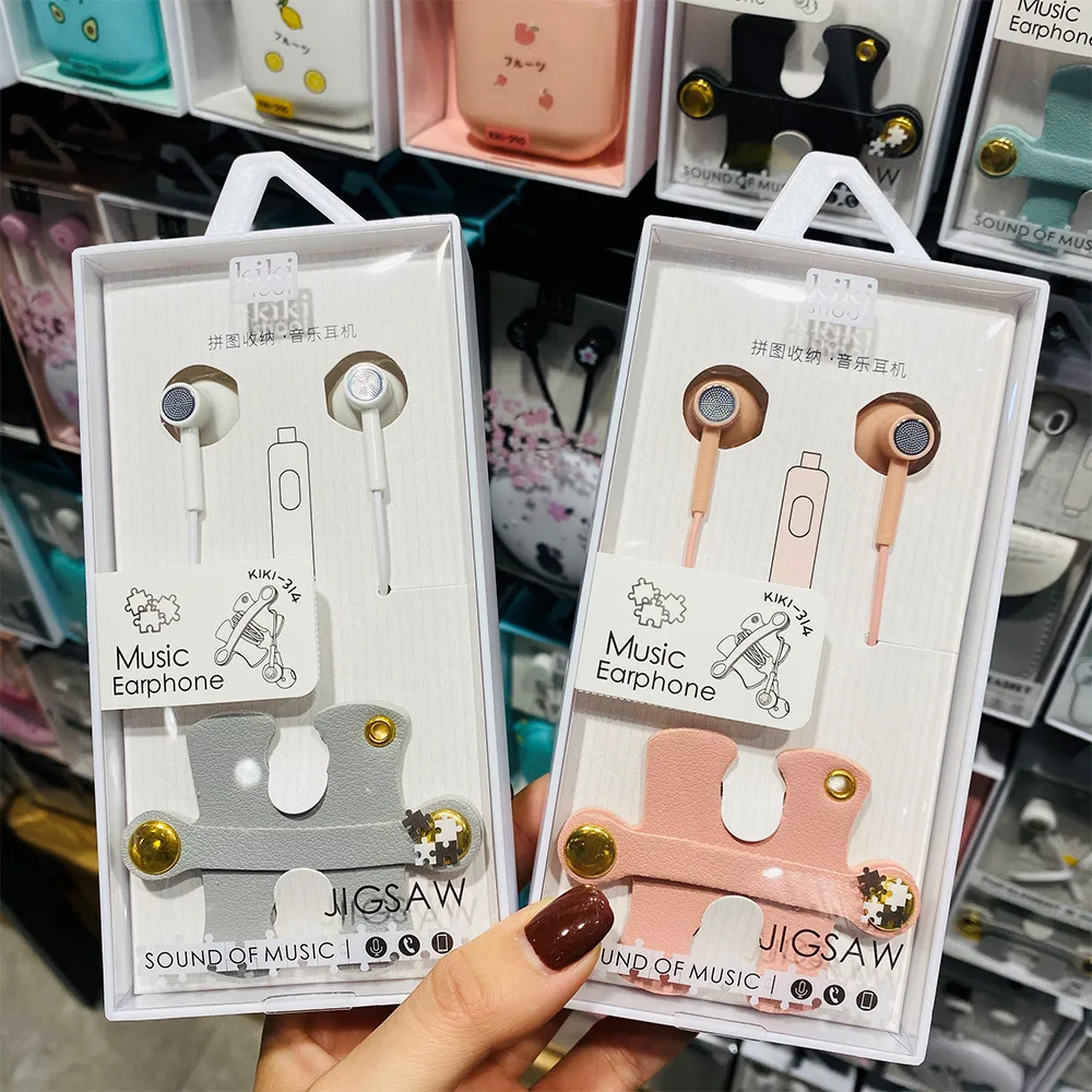 

Earbuds Headsets Headphones With Microphone In Ear 3.5mm For Kids Girls MP3 Gifts Cute fashion mobile phone Universal Earplugs