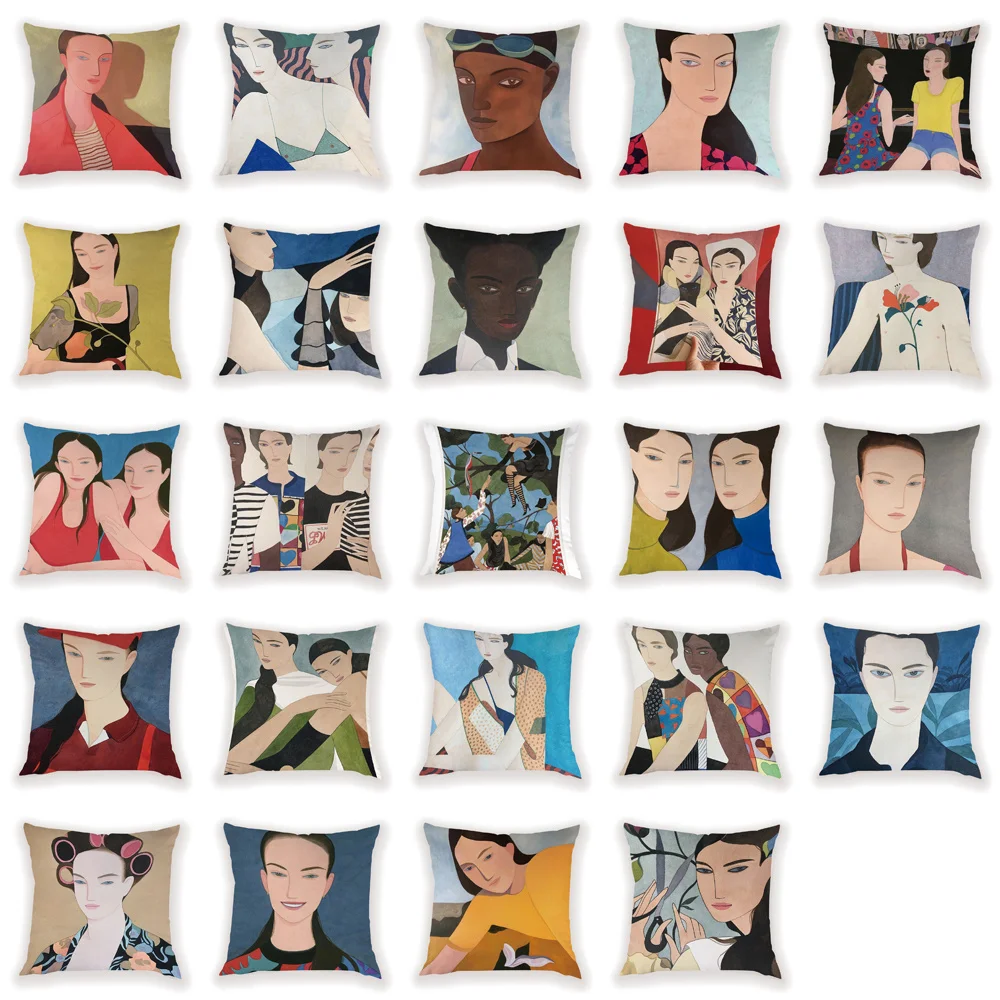 Роскошный чехол в скандинавском стиле яркий для диванной подушки красивый