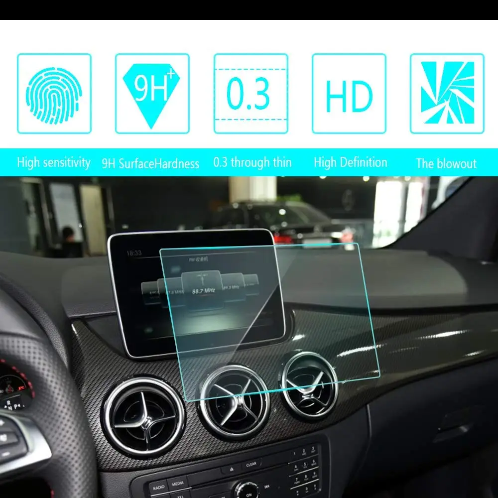 

for Benz B260 2015 Car Navigation Screen Protector Tempered Glass Touch Screen GPS Display Protective Film