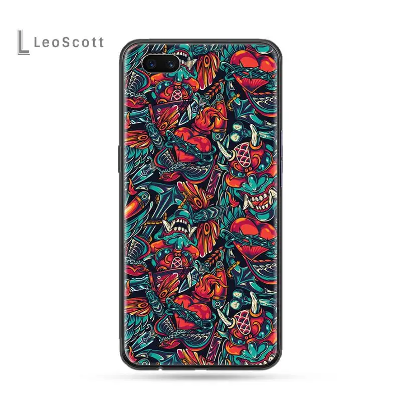 

Japanese Style Art Japan Phone Case For OPPO F 1S 7 9 K1 A77 F3 RENO F11 A5 A9 2020 A73S R15 REALME PRO Cover Funda Shell