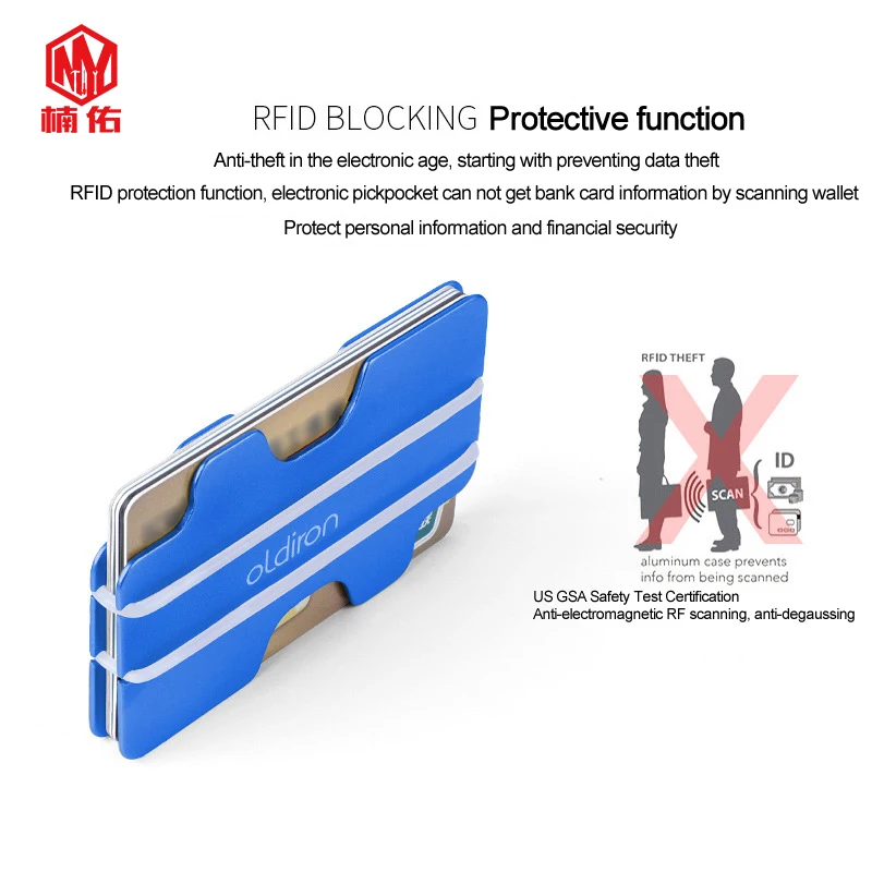 1 шт. Открытый EDC алюминиевый сплав RFID кошелек держатель кредитной карты визитные