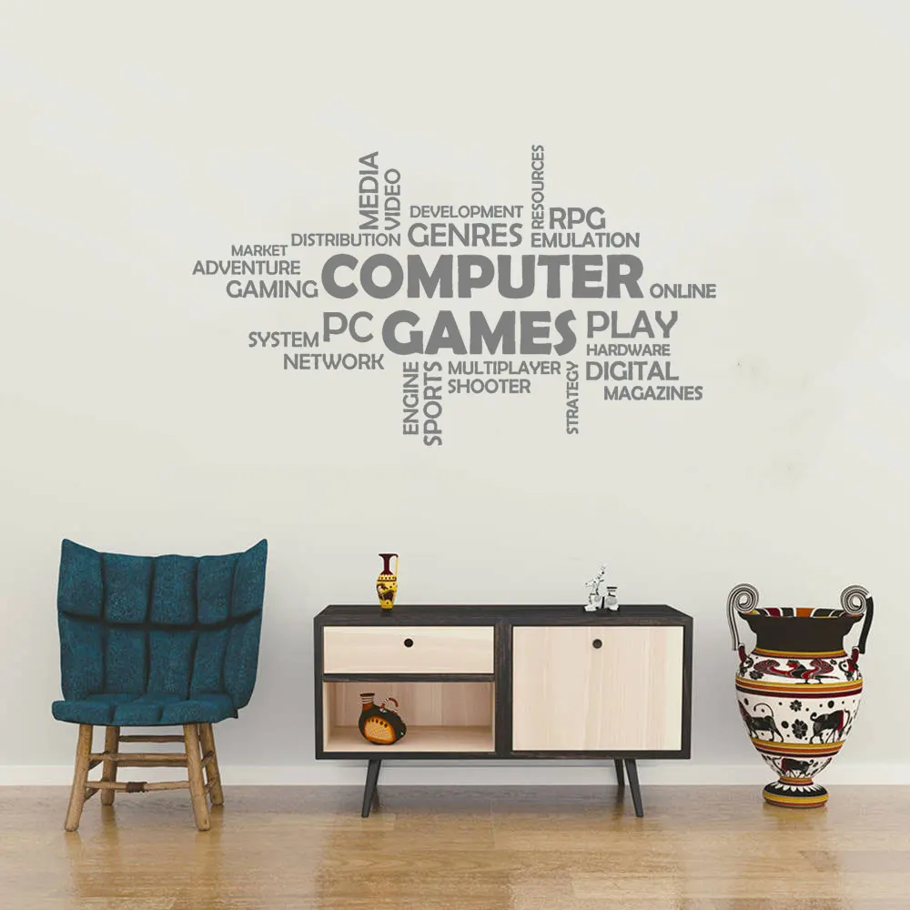 Виниловая наклейка на стену с изображением надписи облако