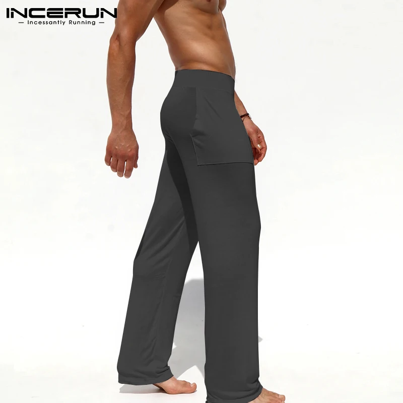 

Штаны INCERUN мужские спортивные однотонные, джоггеры с эластичным поясом, тренировочные повседневные брюки с карманами, уютные штаны для фитн...