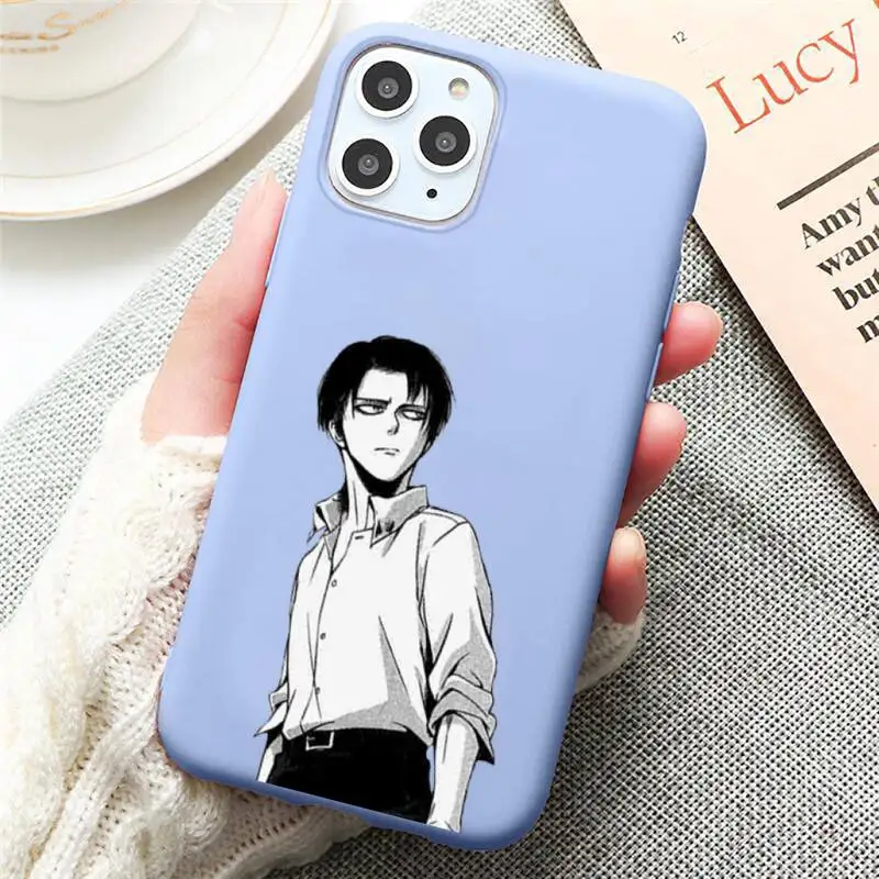 

Attack On Titan Japan anime Phone Case Candy Color for iPhone 6 7 8 11 12 s mini pro X XS XR MAX Plus