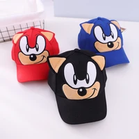 2021 new sonic childrens kid baseball cap for girls boy hats sunscreen baby hat hip hop cartoon embroidered cute kids caps 4 8y