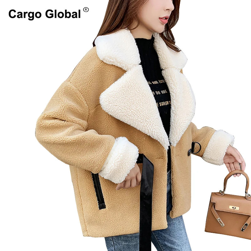 Меховое зернистое бархатное пальто для женщин осень зима 2019 контрастный цвет