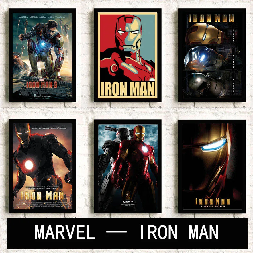Marvel супергерой Железный человек тематический фильм плакат семейный настенный