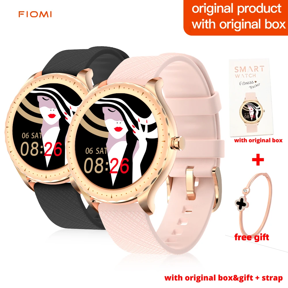 FIOMI Y1 Fashion Smart Watch Women Bluetooth Call Music with Heart Rate Monitoring Custom Dial Touch Водонепроницаемые умные