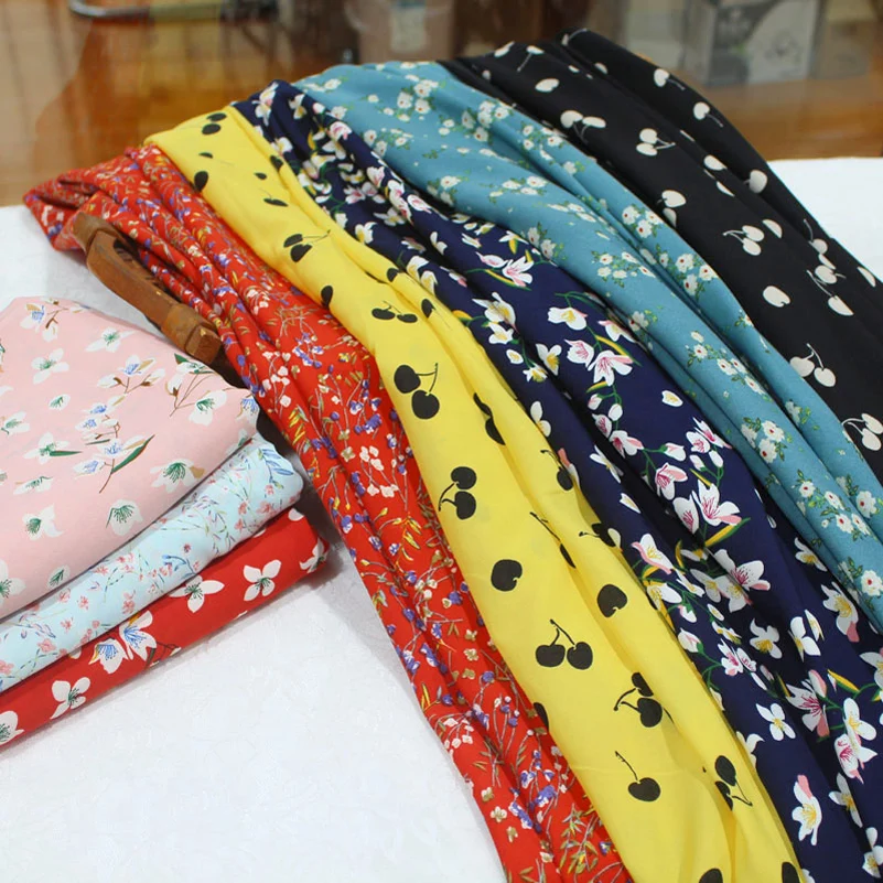 

Liberty Floral Printed Chiffon Fabric For Quilting Dress Blouse Shirts Home Textile Accessories Per Meters