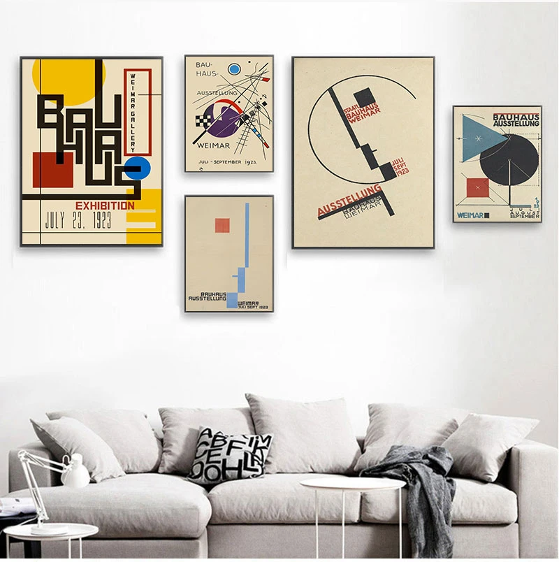 

Bauhaus Ausstellung 1923 Weimer Exhibition Poster Wall Art Picture Canvas Painting Posters and Prints for Room Home Decor