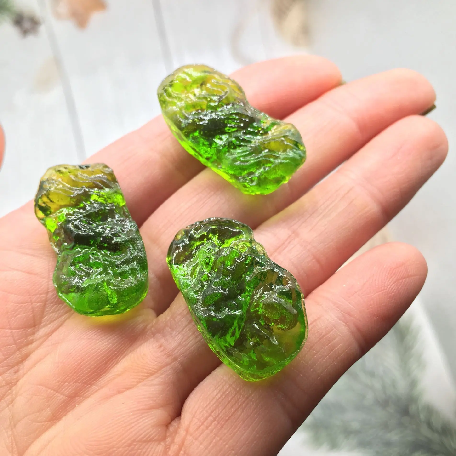

5-6g Moldavite Natural Czech Meteorite Impact Glass Rough Stone Crystal Energy Stone about30mm
