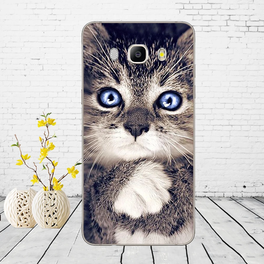 280DD kawaii аниме с изображением черного кота глядя глаза чехол для Samsung Galaxy a3 a5 2017 A6 A8