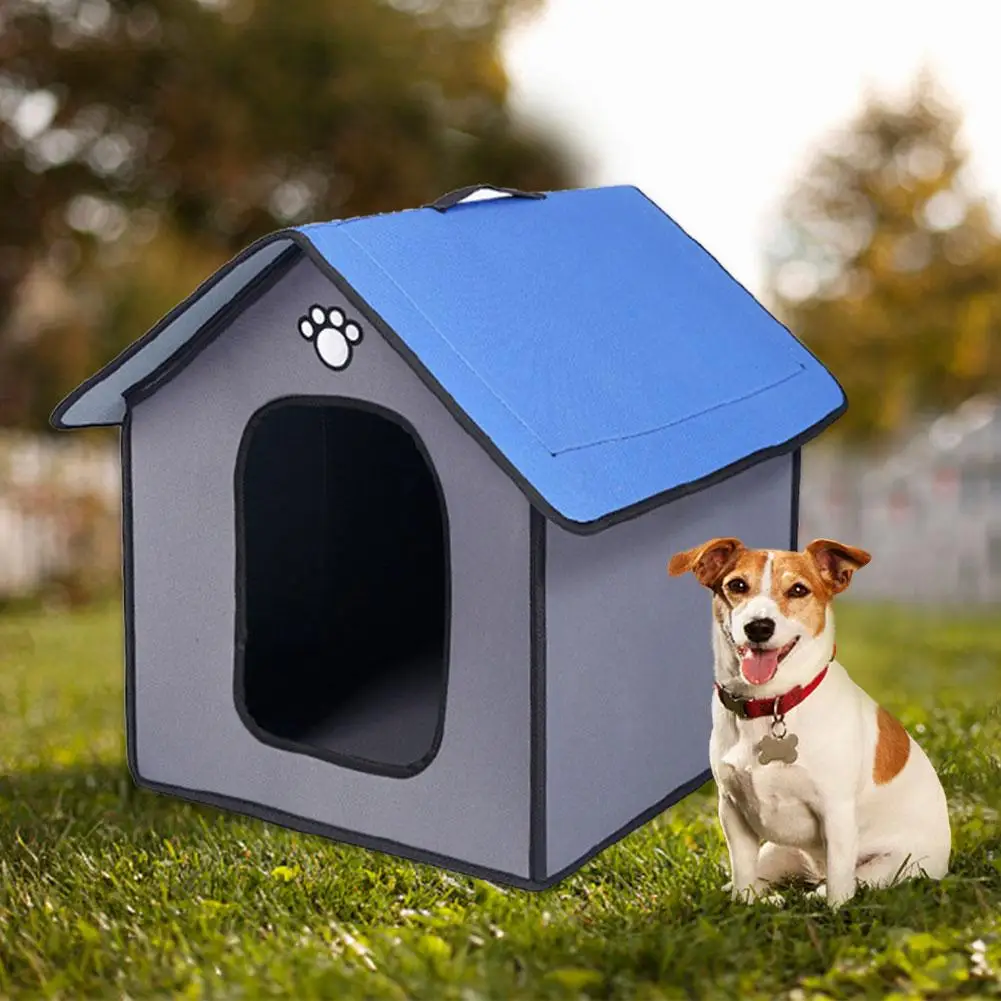 Foldable Warm Dog House Rainproof Waterproof Kennel Cattery With Removable Inner Pad For Pets Indoor Outdoor Sleeping | Дом и сад