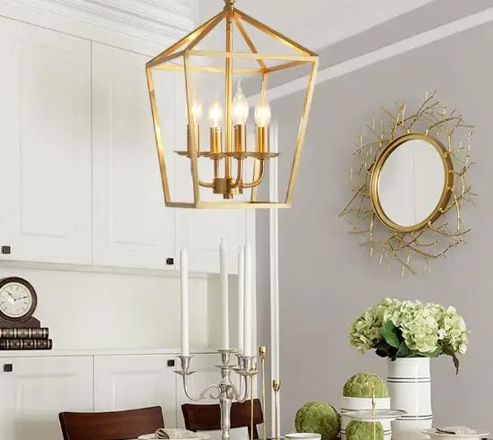 Светодиодные люстры в скандинавском стиле медная потолочная лампа для гостиной