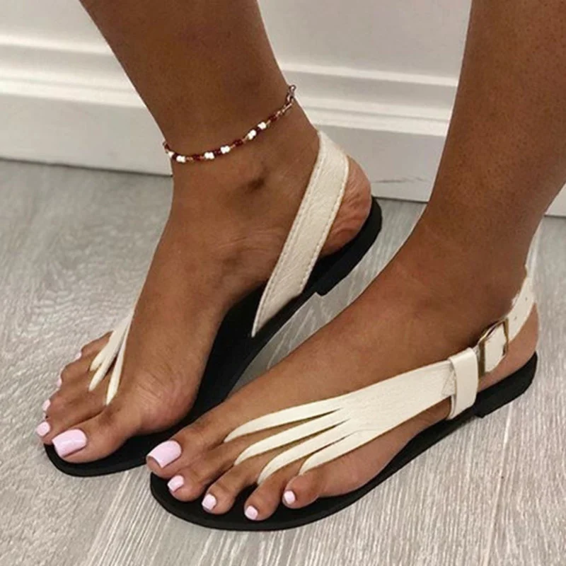 

Women Sandal Flip-flops Flat Heel Thong Roman Beach Shoes New Summer Back Strap Outside Casual Slippers Sandalia Feminina