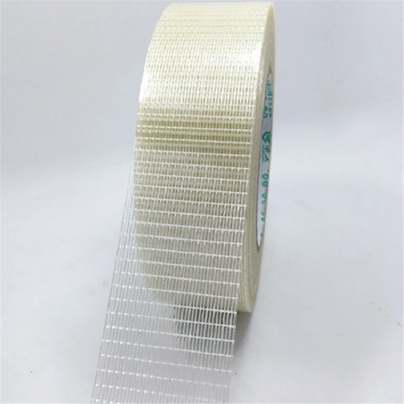 50 м сверхпрочная Стекло волоконная лента прозрачный полосатый односторонняя