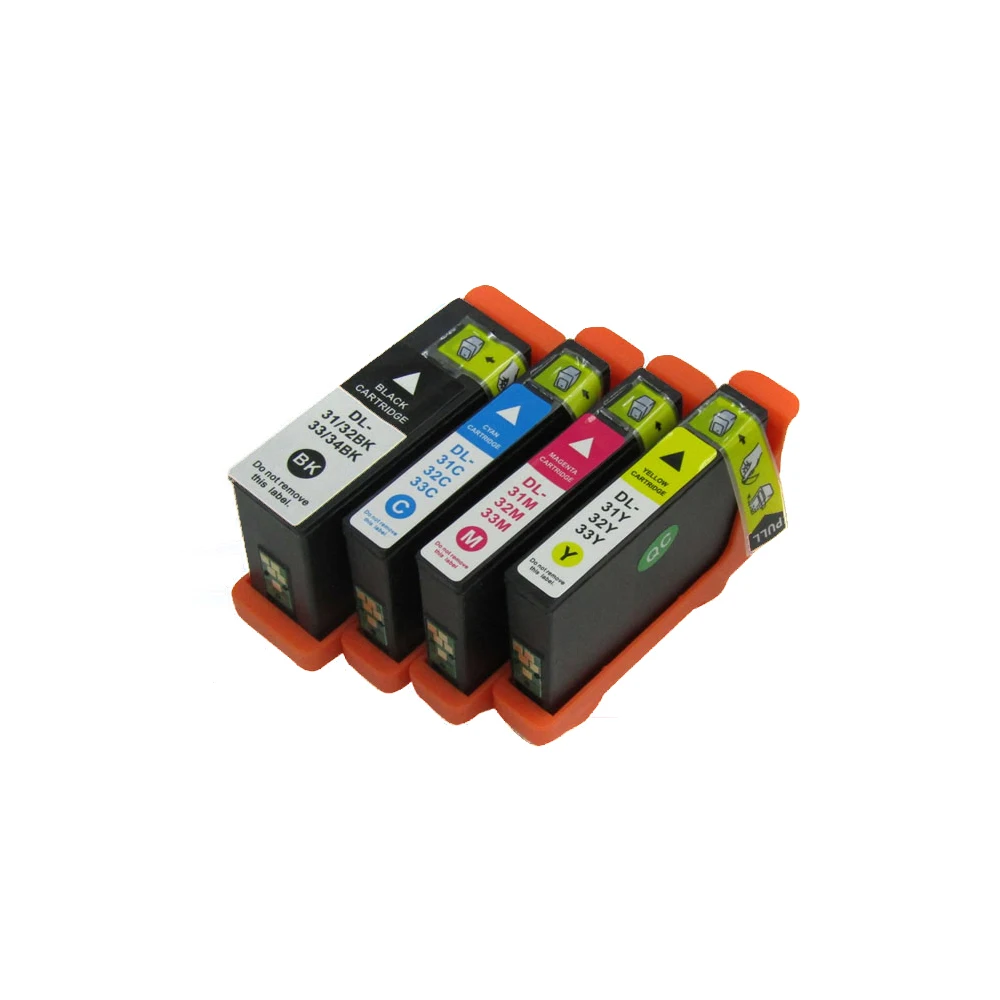 Картридж с 4 чернилами совместимый принтером DELL31 32 33 34 V525w V725w|ink cartridge|compatible ink