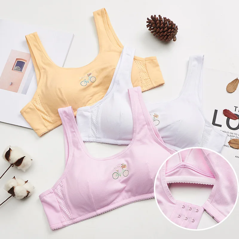 12-18Year Girls Training Bra Wireless Thin Cup Fashion Comfortable Teenage Underwear Cartoon underwear | Мать и ребенок