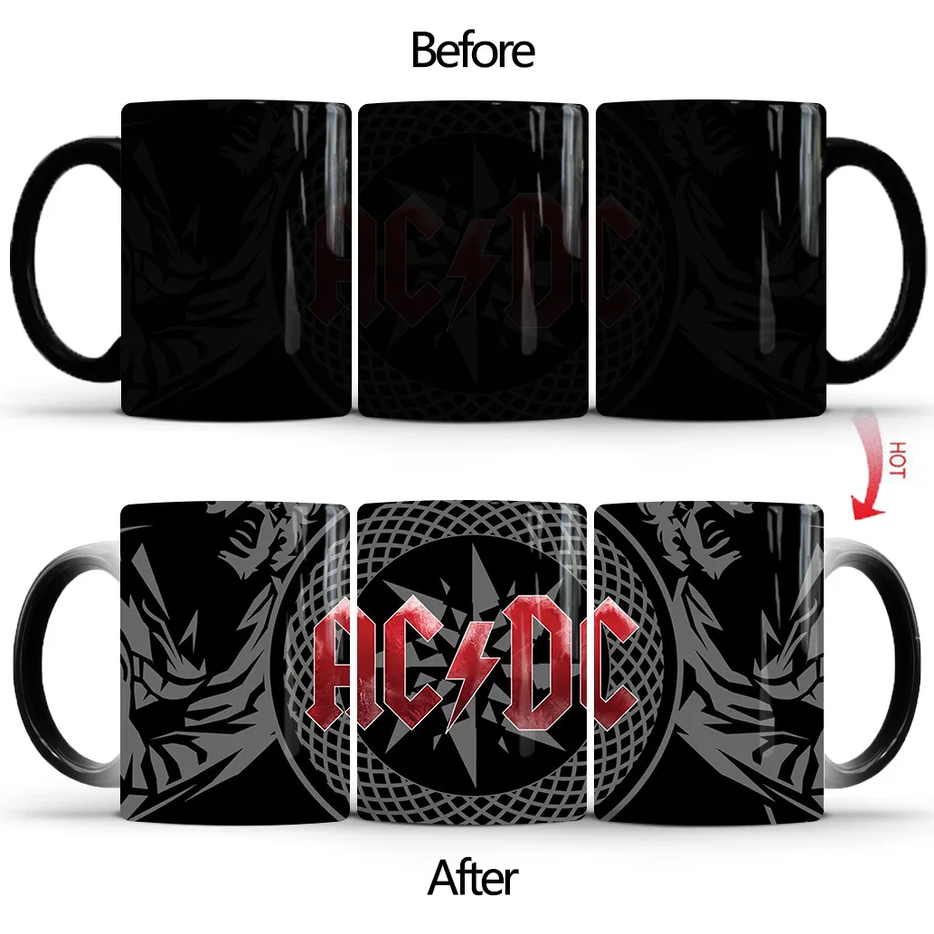 Новая креативная AC/DC лента меняющая цвет керамическая Термочувствительная чашка