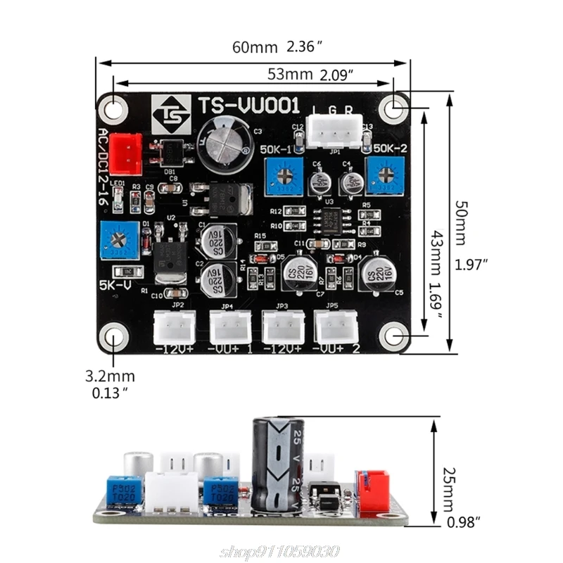 

2pcs Pointer TN-90 VU Meter+1pcs Driver Board Head Amplifiers Audio Device Accessory Equipped , Backlight A12 21 Dropship