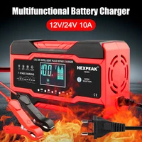 full automatic car battery charger 12v 10a digital display battery charger power puls repair chargers wet dry lead acid