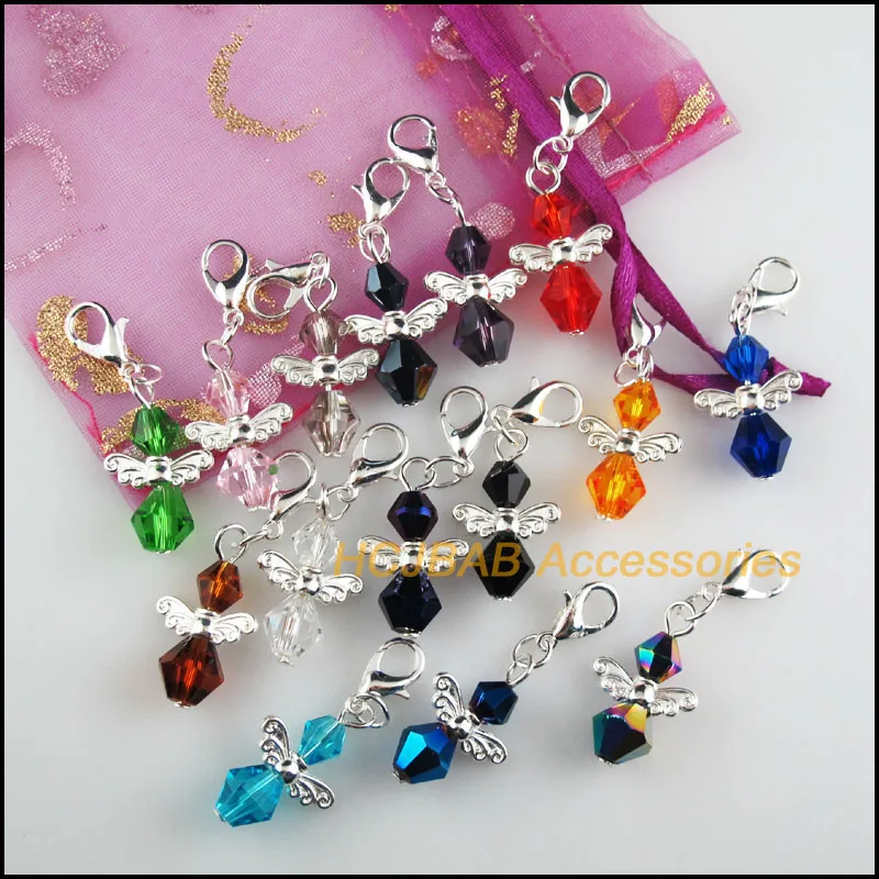 15 шт. посеребренные подвески в виде цветов 17 5x29 мм