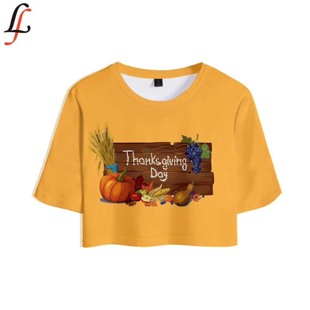 Топы на День Благодарения летняя крутая футболка с принтом женская сексуальная