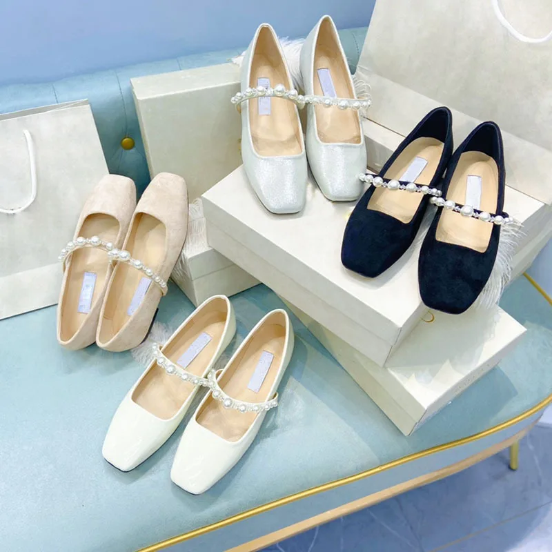

2022 European and American new Mary Jane shoes sequin shoes