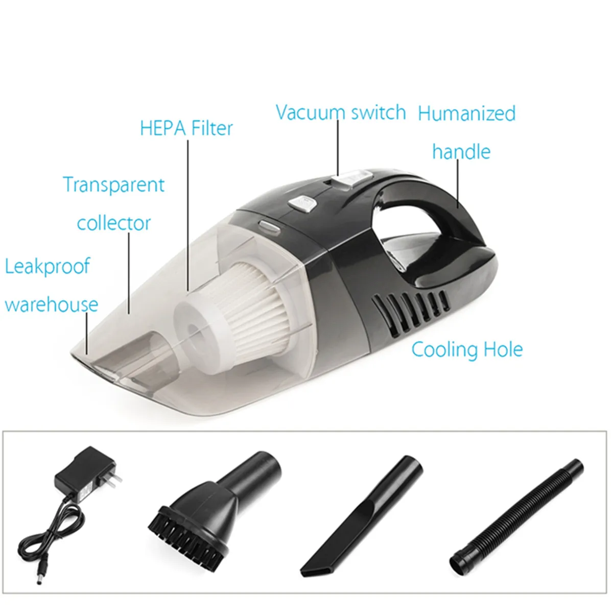 

Car Electronic Vacuum Cleaner 120W Cordless Handheld Rechargeable Wet Dry Vacuum Mini Wireless Low Noise Home Car Vacuum Cleaner