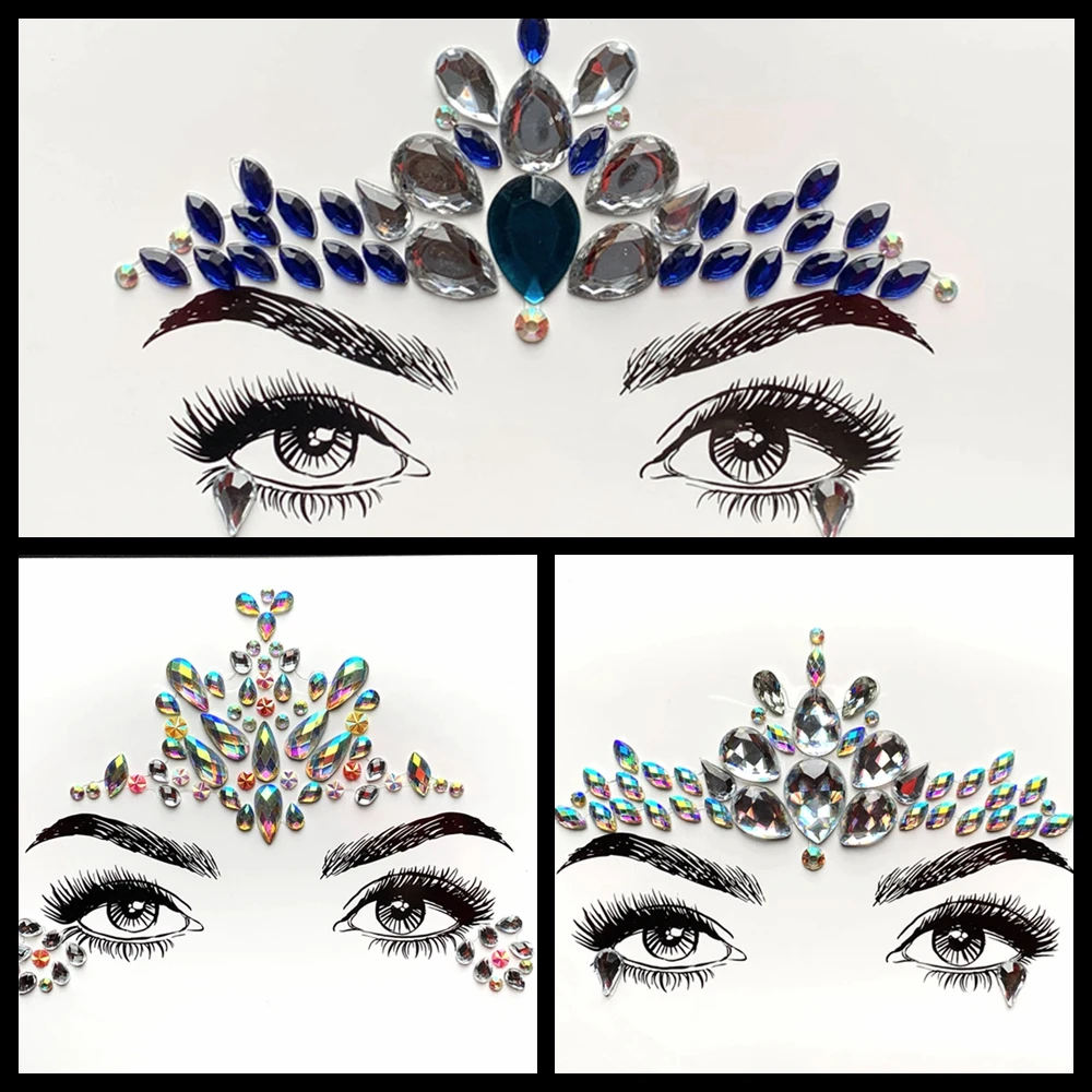 

Glitter Eye Tatoo Sticker Diamond Rhinestone Face Jewelry Beautiful Eye Decoration Handpicked Styling Tools Easy To Use Body Art
