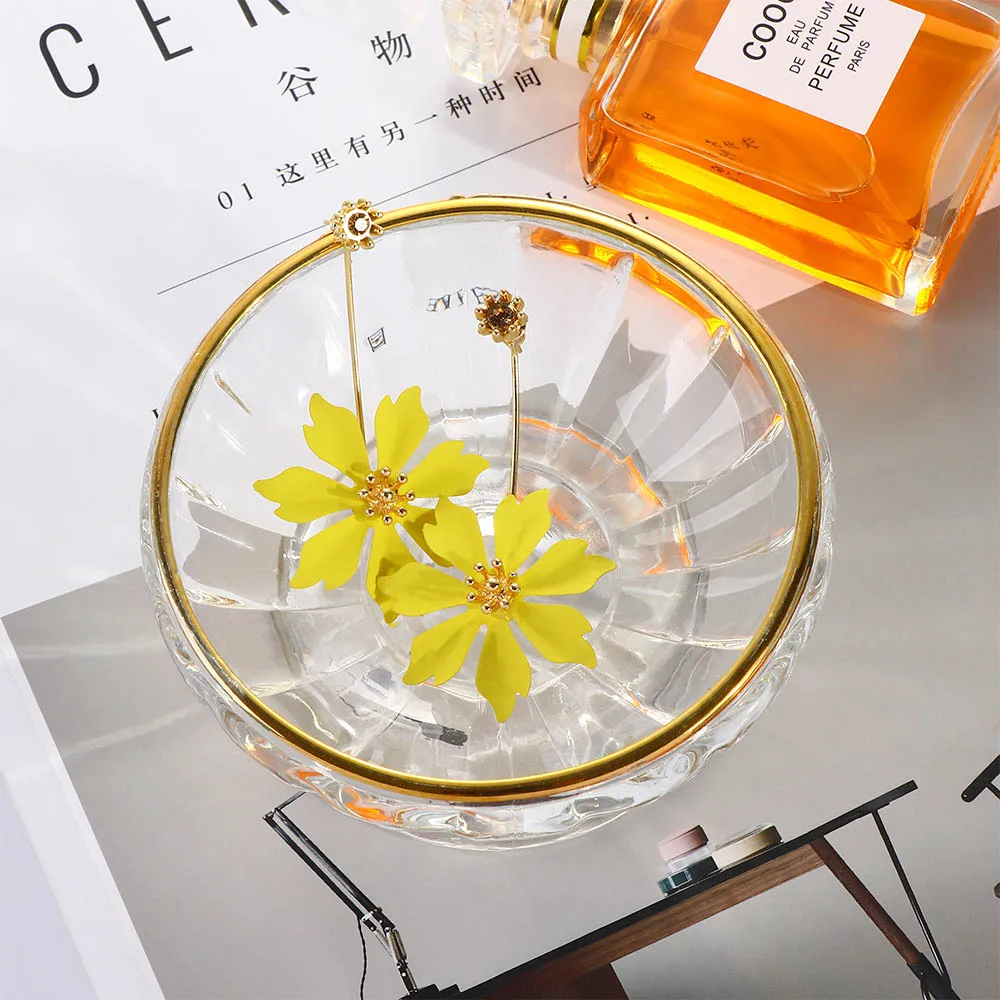 Женские длинные серьги гвоздики в богемном стиле бохо с цветком корейский стиль